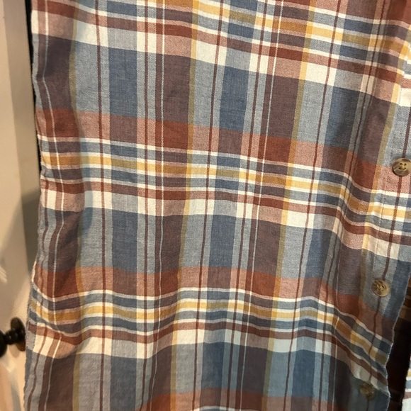 johnnie-O Blue and Brown Casual Button Down Shirt - Picture 4 of 6